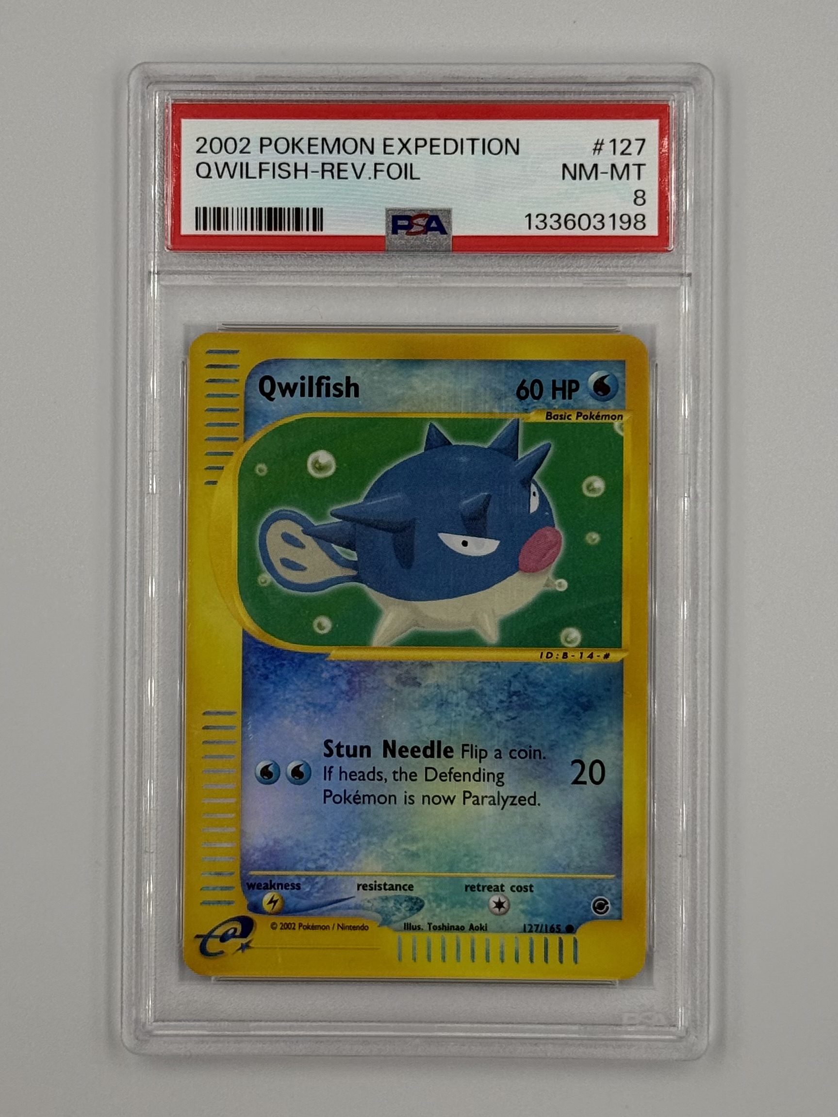 Qwilfish Rev. Holo 127/165 PSA 8 - Billede 1