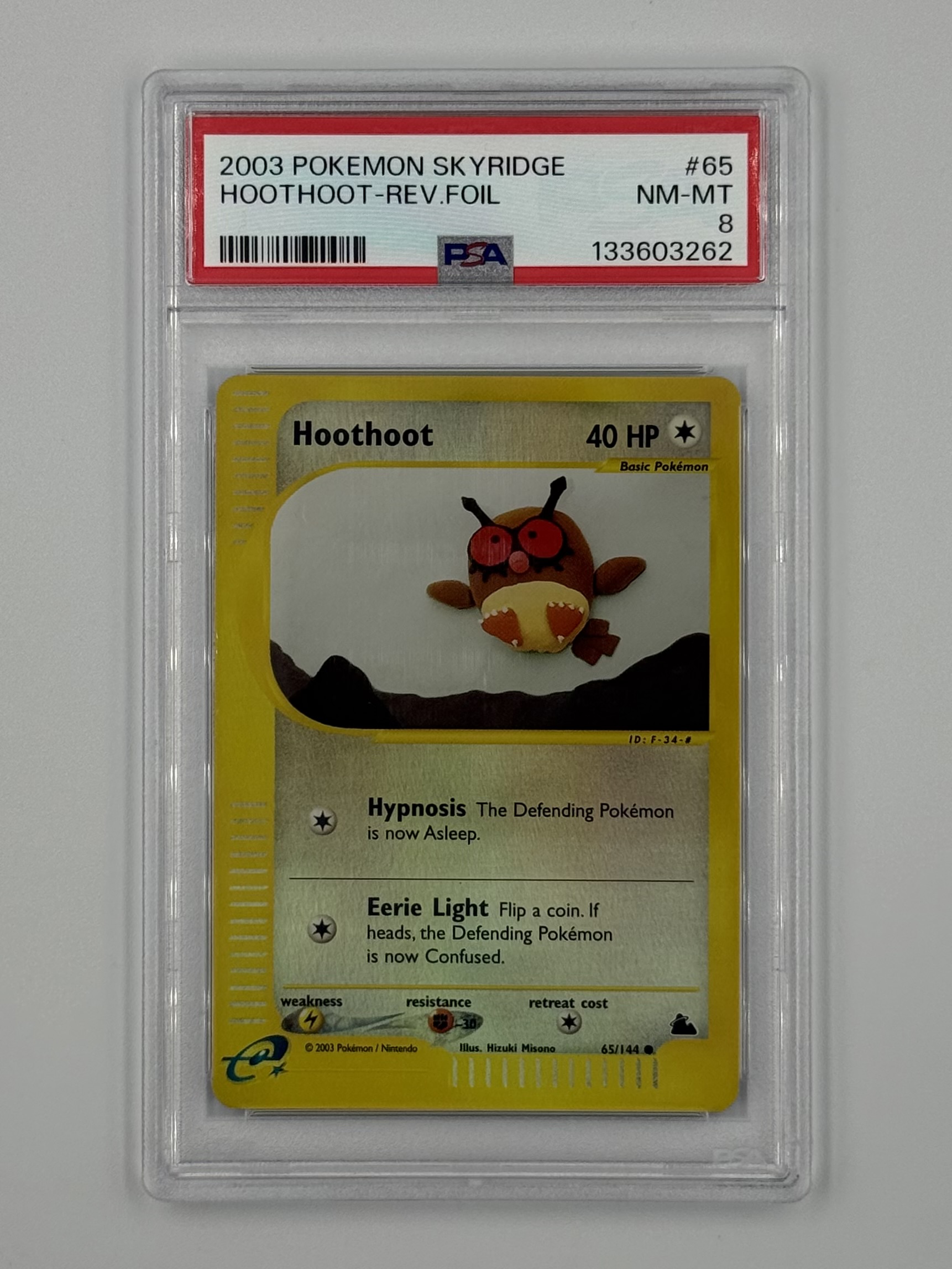 Hoothoot Rev. Holo 65/144 PSA 8 - Billede 1