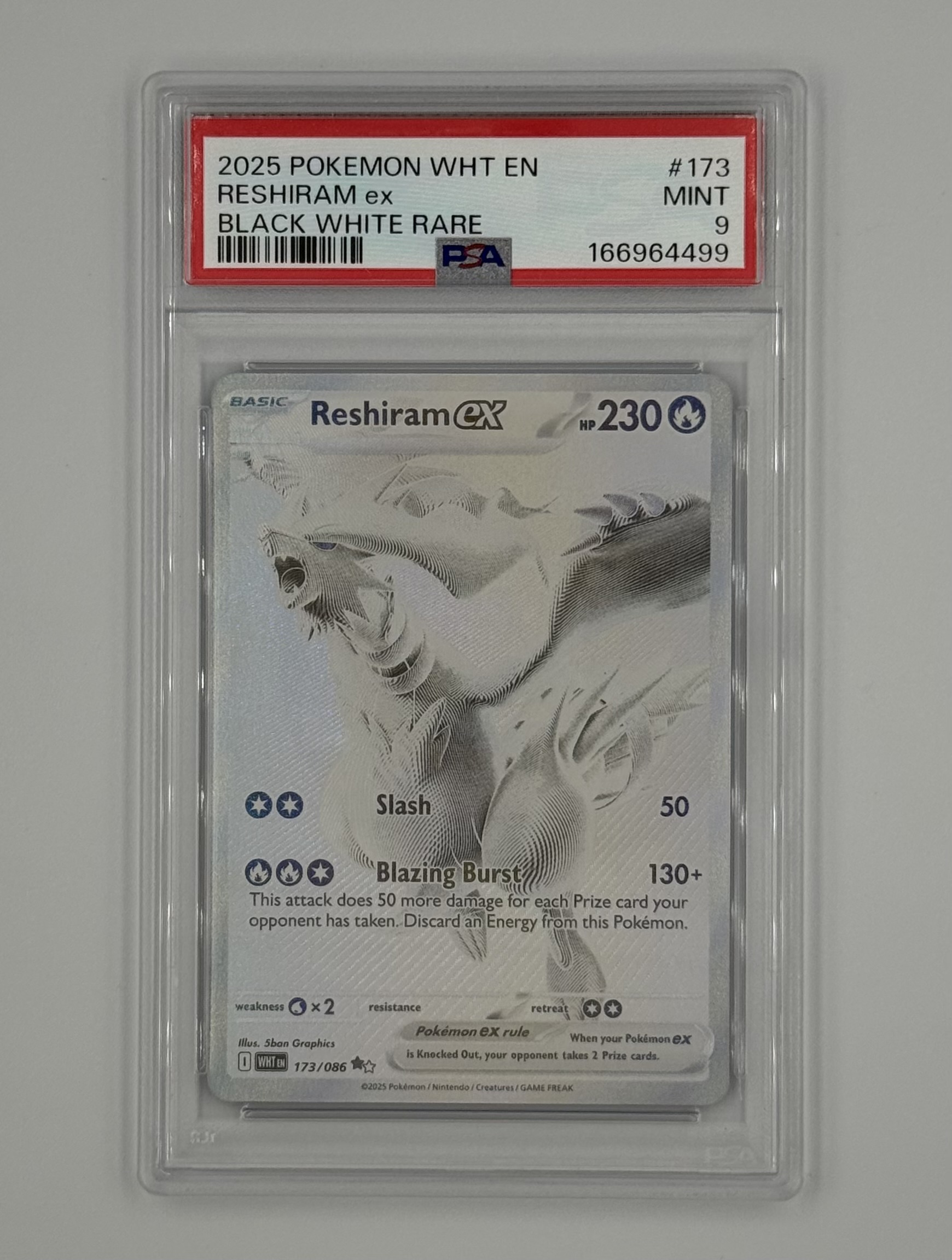 Reshiram EX 173/086 PSA 9 - Billede 1