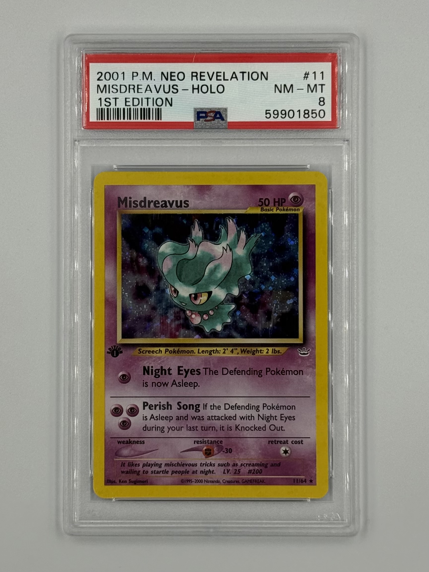 Misdreavus 1st Edition 11/64 PSA 8 - Billede 1