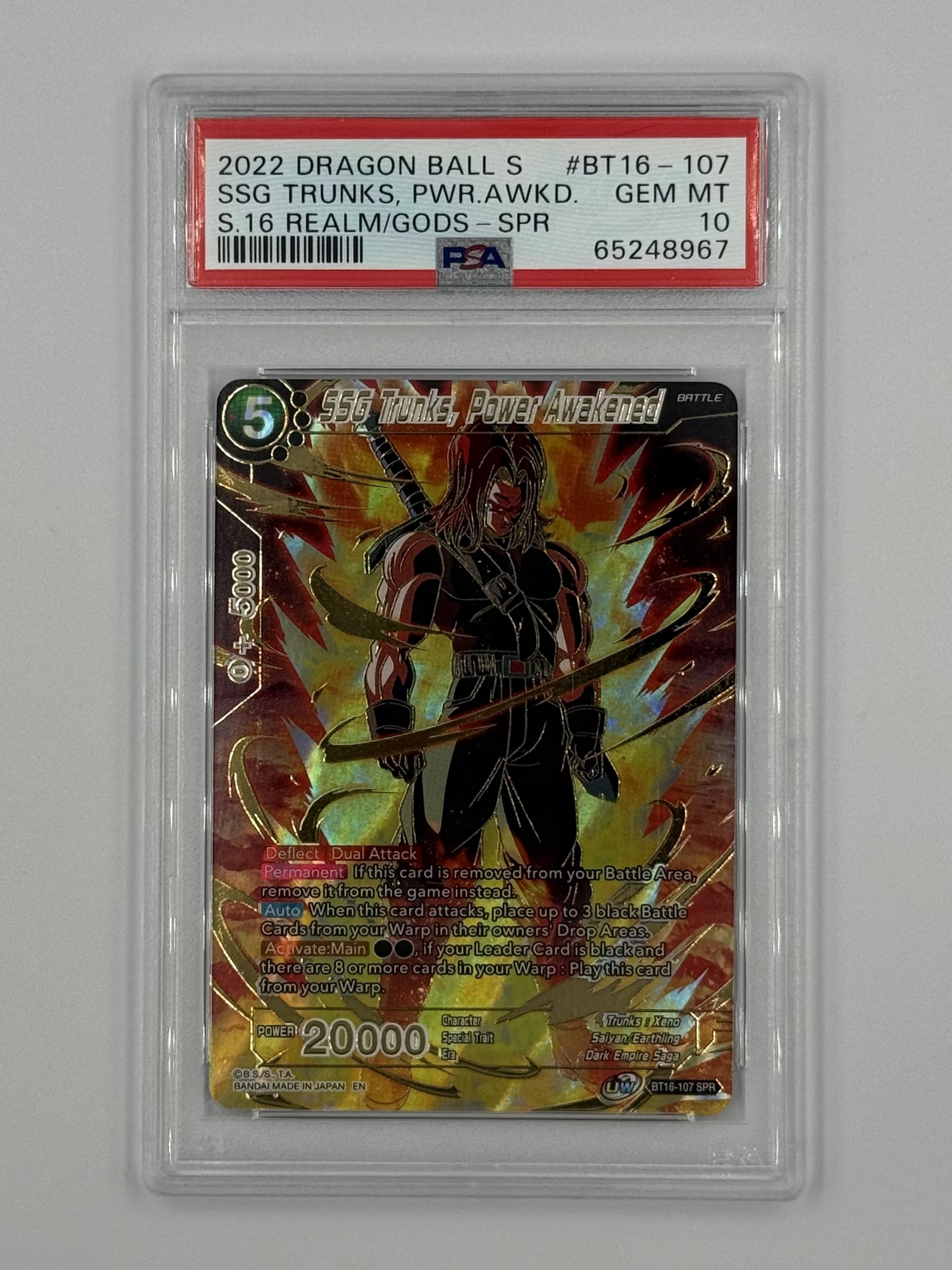 SSG Trunks, Power Awakened BT16-107 PSA 10 - Billede 1