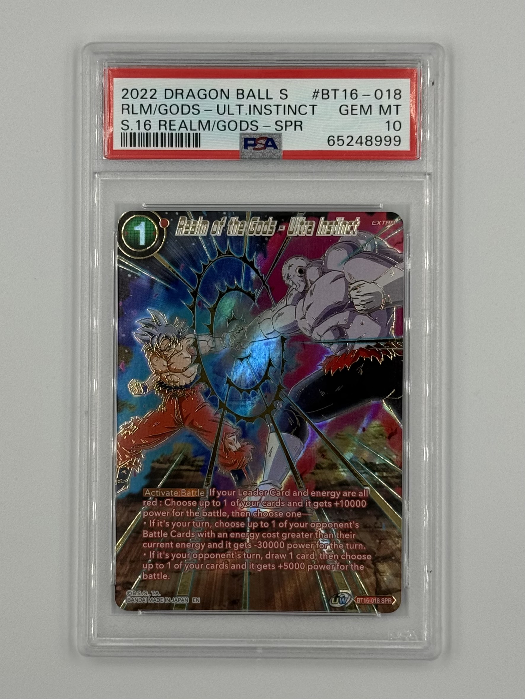 Realm of the Gods - Ultra Instinct BT16-018 PSA 10 - Billede 1