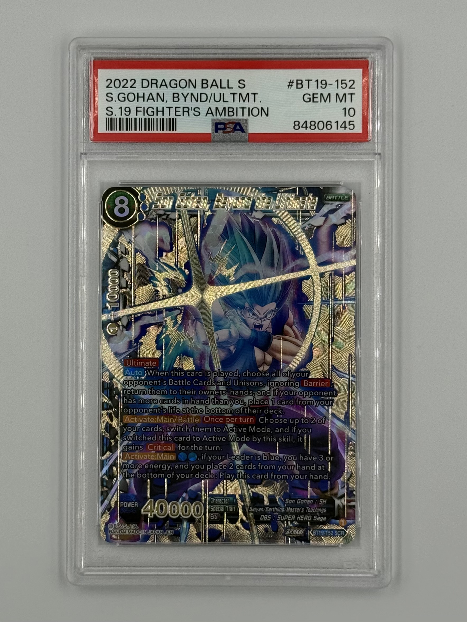 Son Gohan, Beyond the Ultimate BT19-152 PSA 10 - Billede 1
