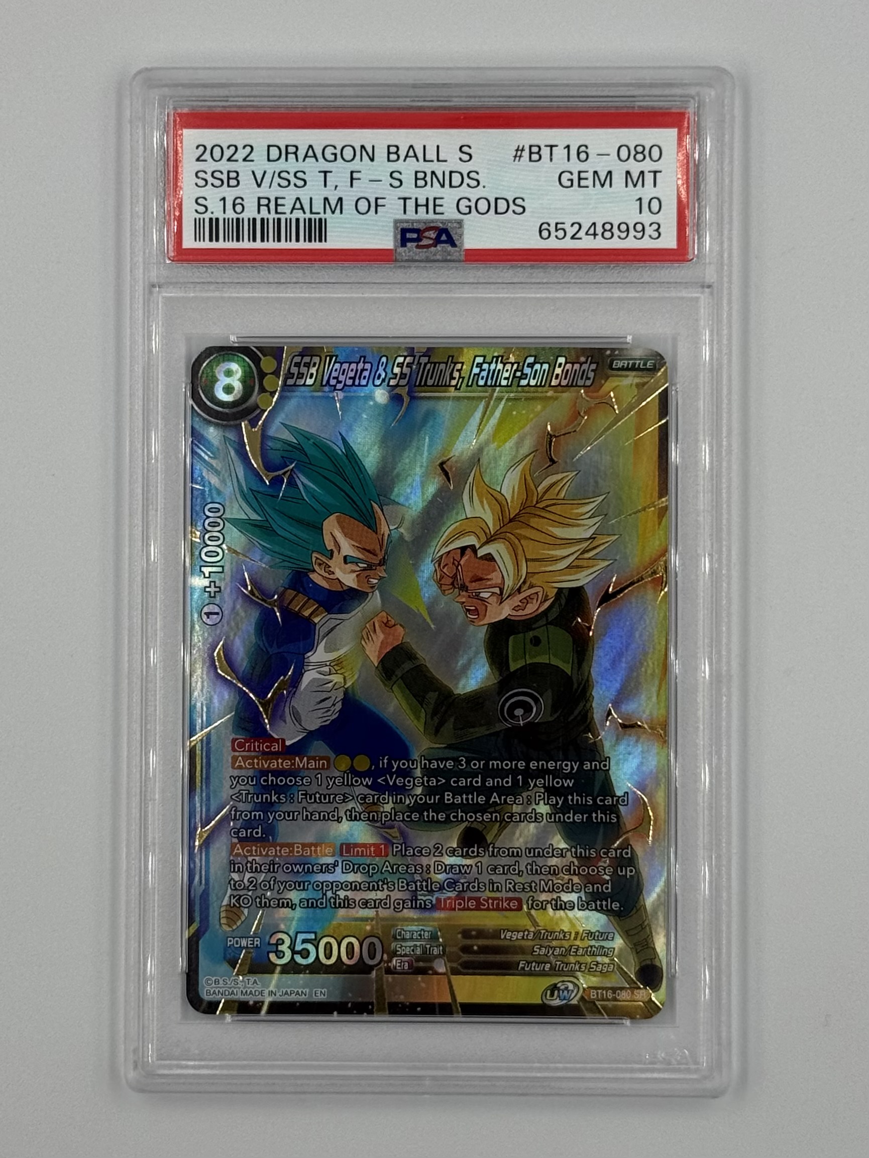 SSB Vegeta & SS Trunks, Father-Son Bonds BT16-080 PSA 10 - Billede 1