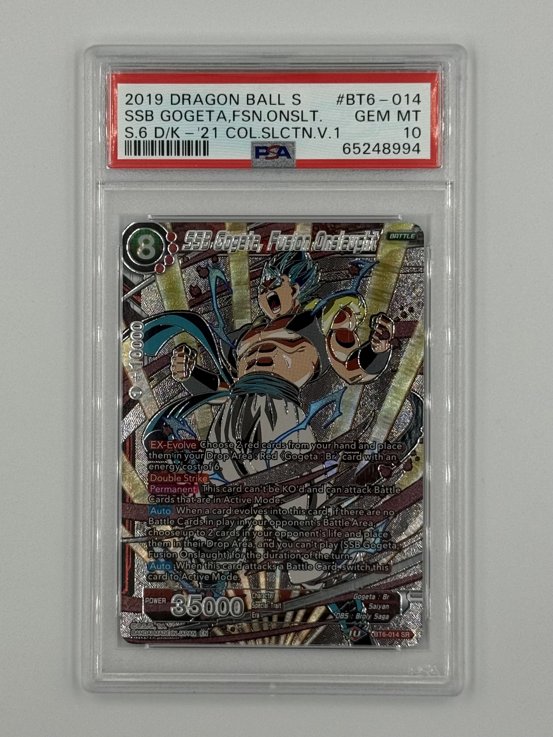 SSB Gogeta, Fusion Onslaught BT6-014 PSA 10 - Billede 1